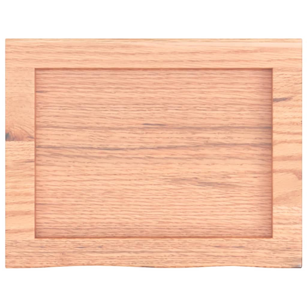vidaXL Półka, brązowa, 40x30x(2-6) cm, lakierowane lite drewno dębowe