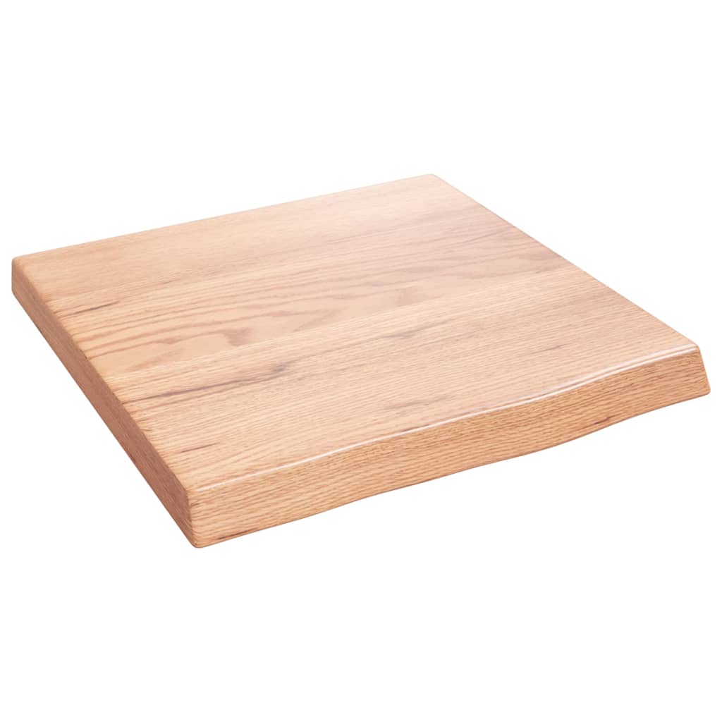 vidaXL Półka, brązowa, 40x40x(2-4) cm, lakierowane lite drewno dębowe