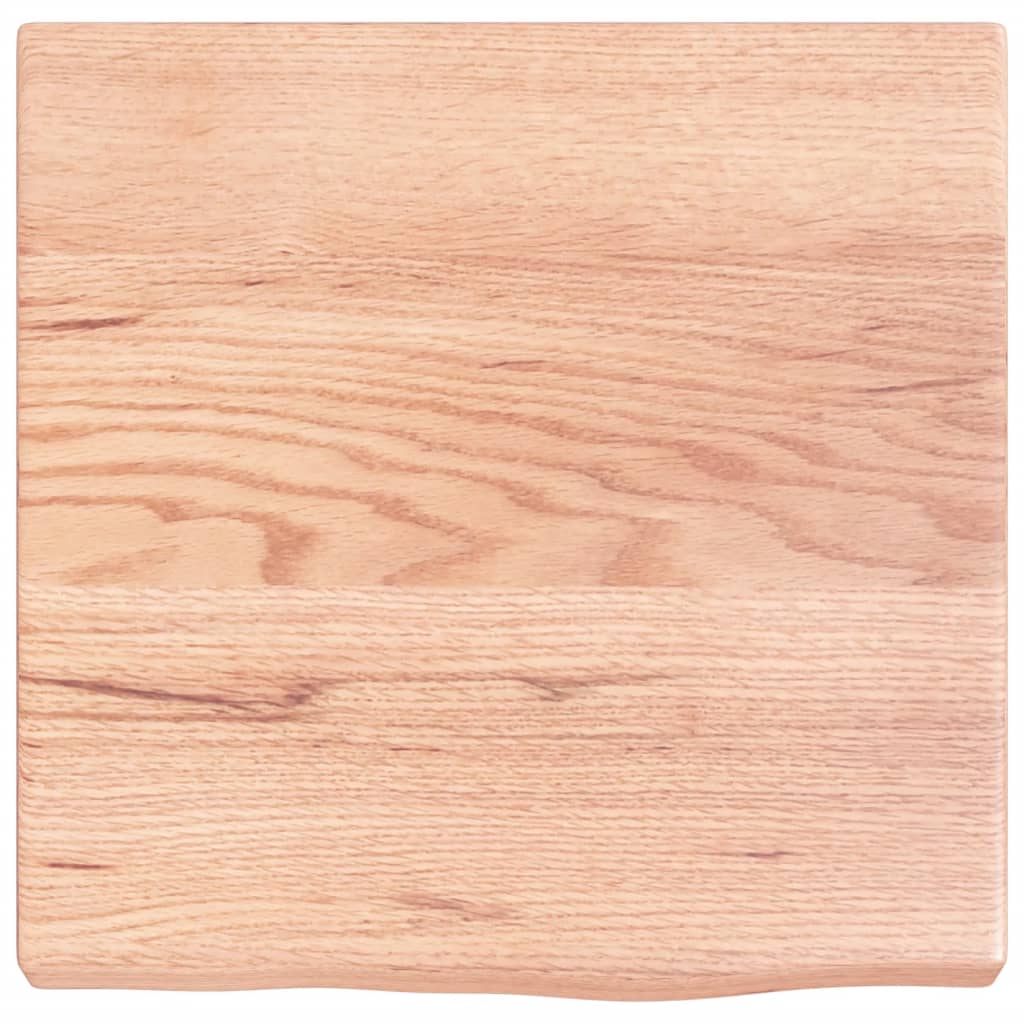 vidaXL Półka, brązowa, 40x40x(2-4) cm, lakierowane lite drewno dębowe