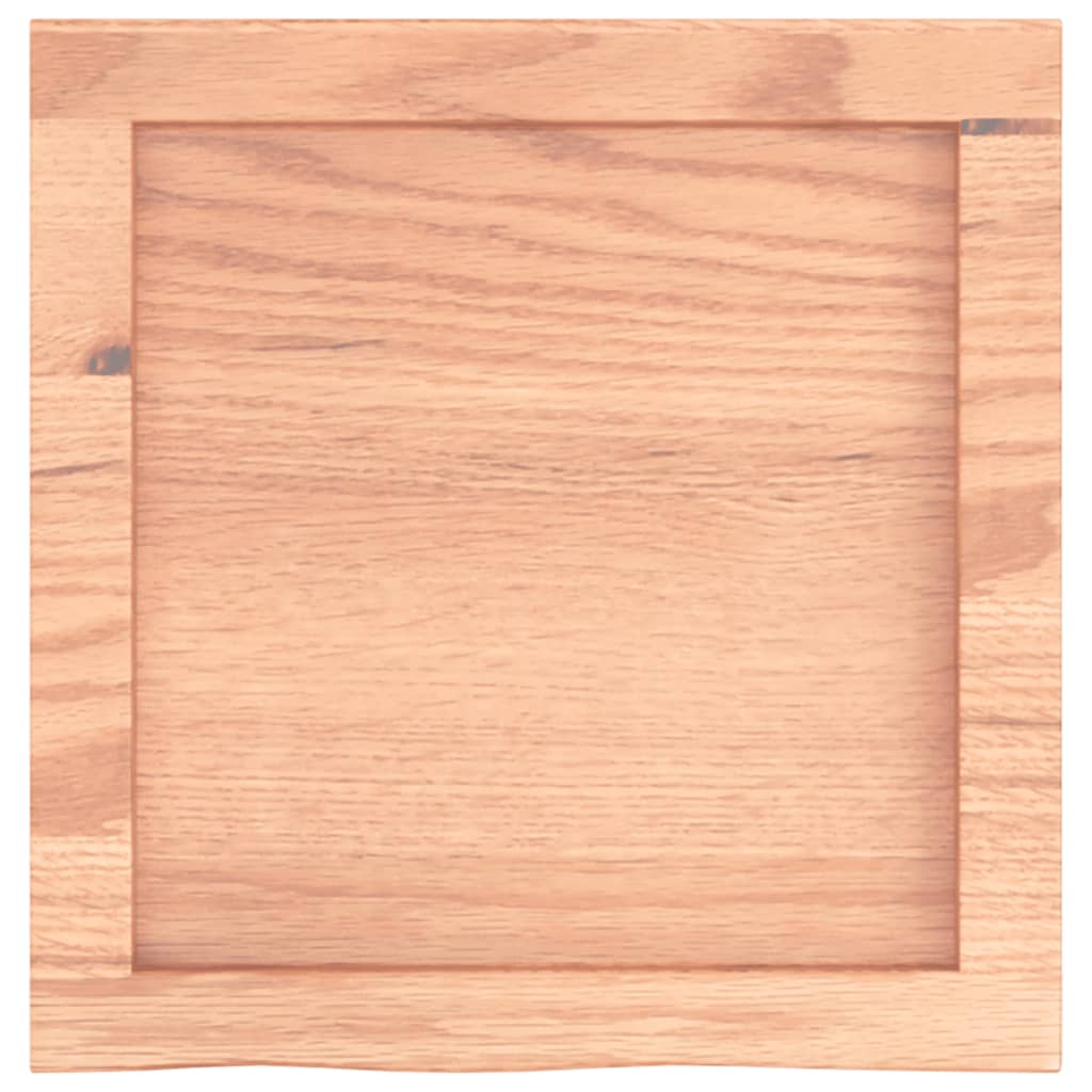 vidaXL Półka, brązowa, 40x40x(2-4) cm, lakierowane lite drewno dębowe