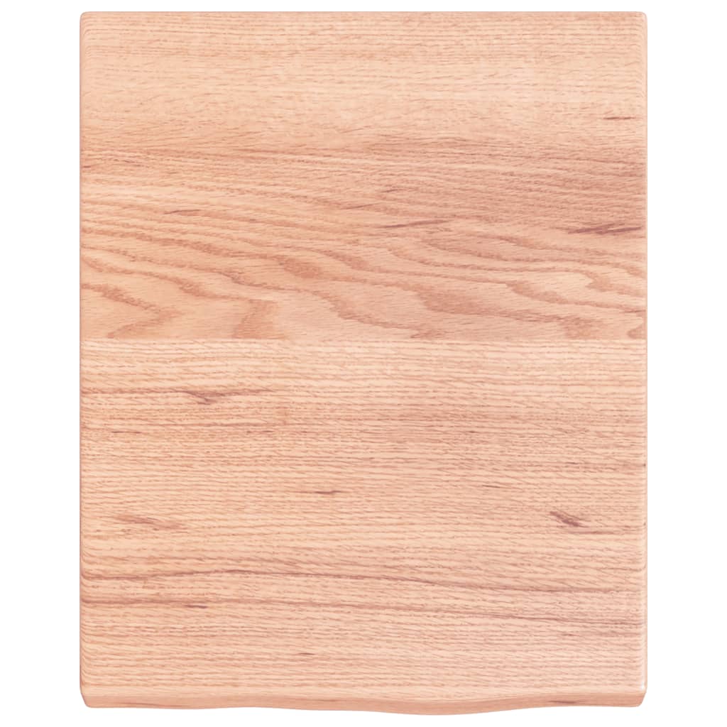 vidaXL Półka, brązowa, 40x50x(2-4) cm, lakierowane lite drewno dębowe