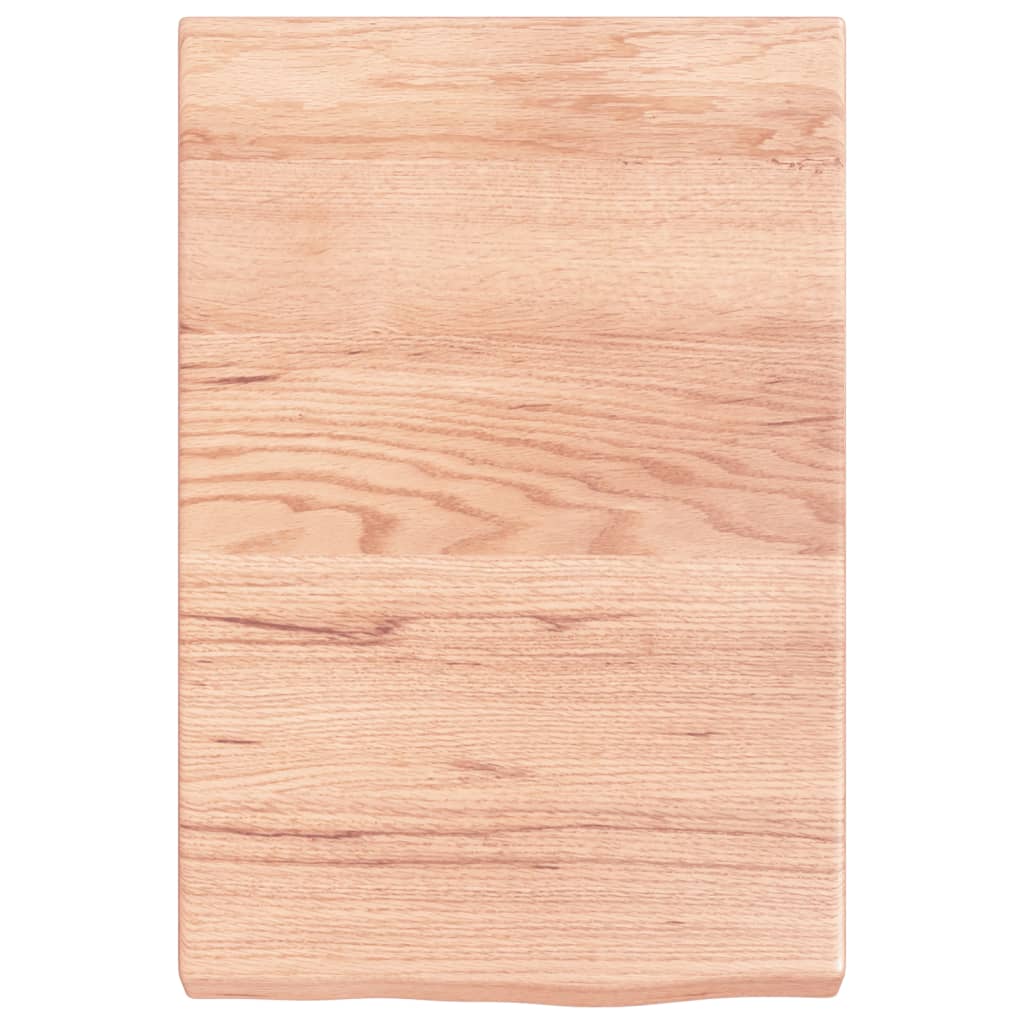 vidaXL Półka, brązowa, 40x60x(2-6) cm, lakierowane lite drewno dębowe