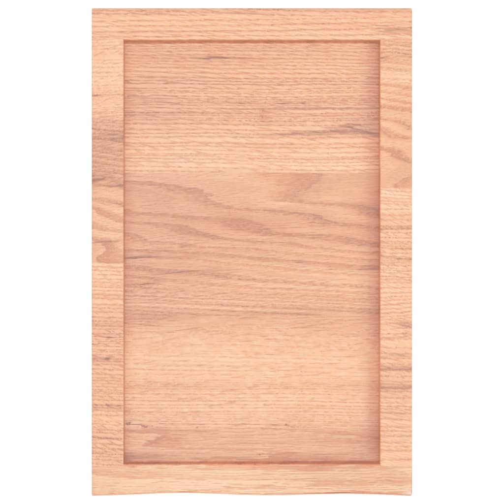 vidaXL Półka, brązowa, 40x60x(2-6) cm, lakierowane lite drewno dębowe