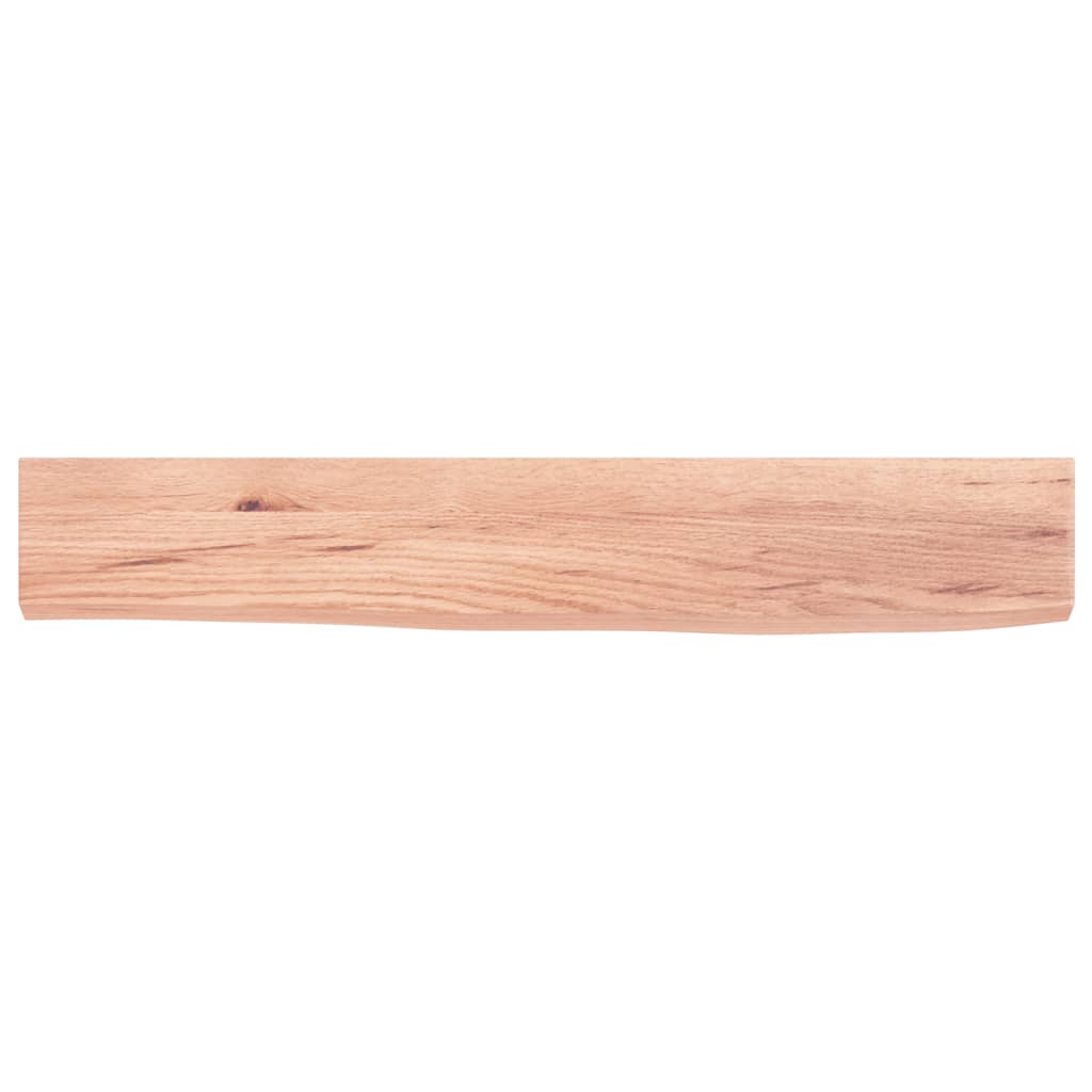 vidaXL Półka, jasnobrązowa, 60x10x2 cm, lakierowane lite drewno dębowe