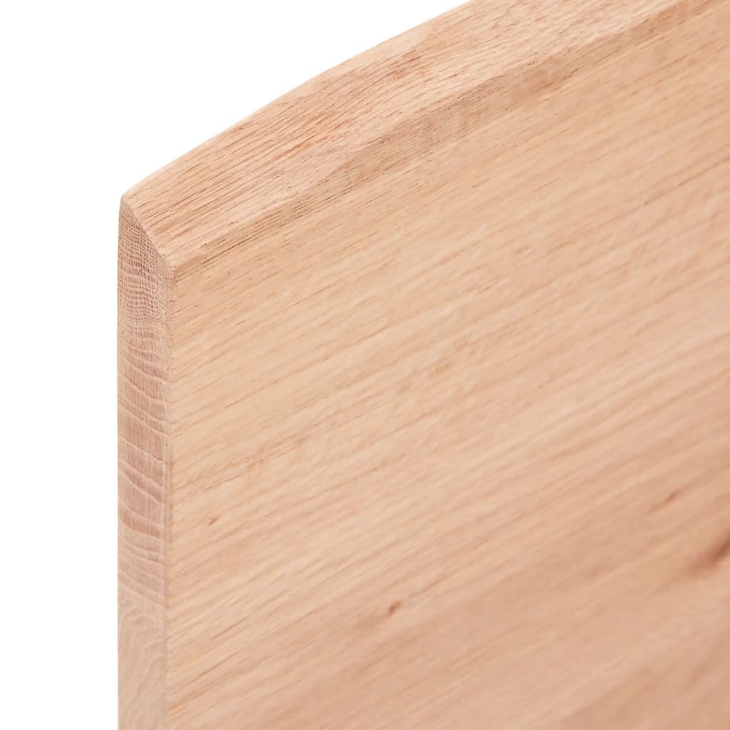 vidaXL Półka, jasnobrązowa, 60x10x2 cm, lakierowane lite drewno dębowe