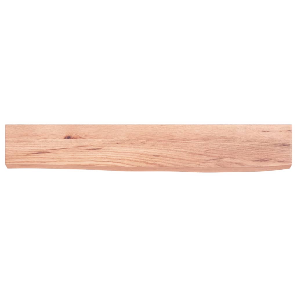 vidaXL Półka, jasnobrązowa, 60x10x4 cm, lakierowane lite drewno dębowe