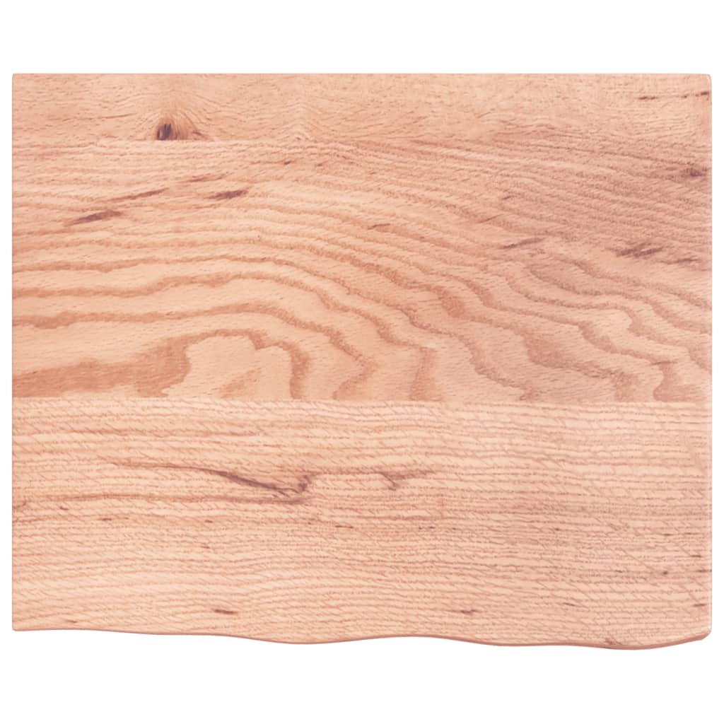 vidaXL Półka, brązowa, 60x50x(2-6) cm, lakierowane lite drewno dębowe