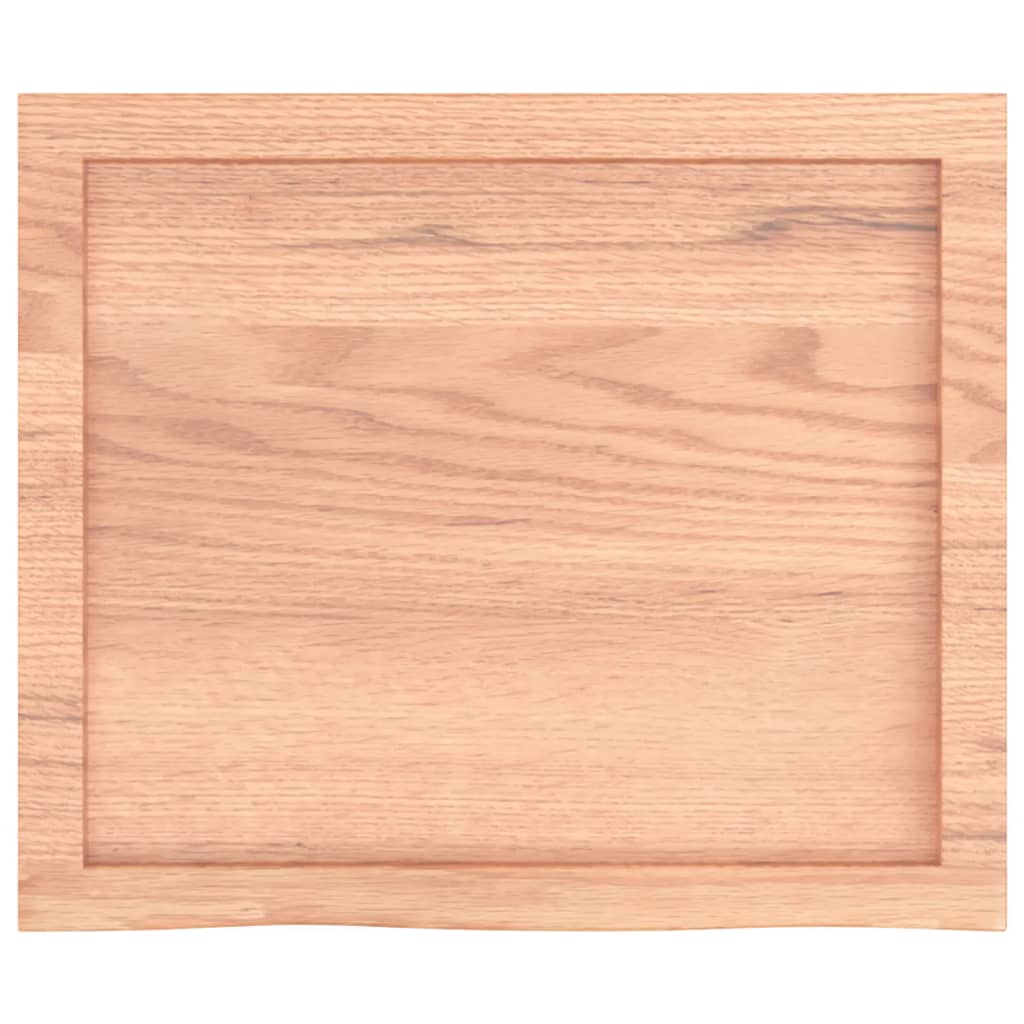 vidaXL Półka, brązowa, 60x50x(2-6) cm, lakierowane lite drewno dębowe