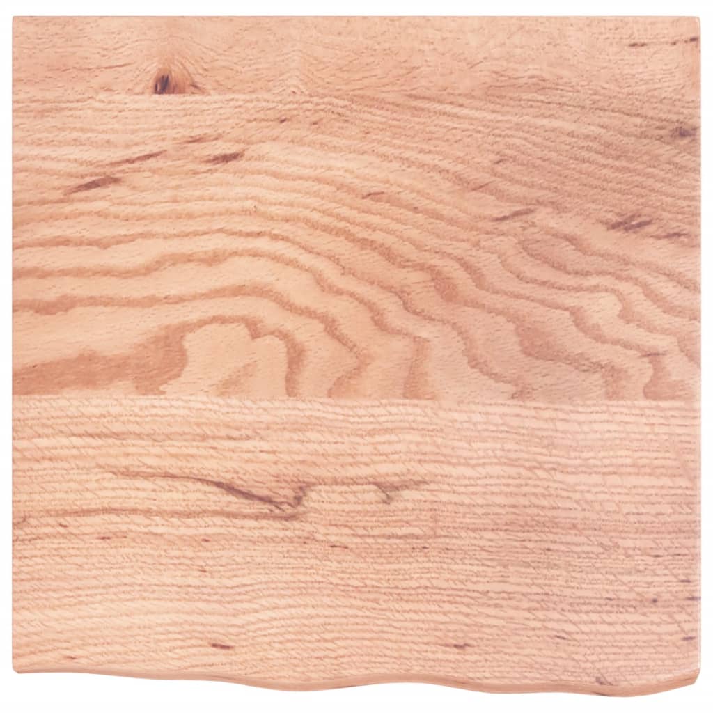 vidaXL Półka, brązowa, 60x60x(2-4) cm, lakierowane lite drewno dębowe