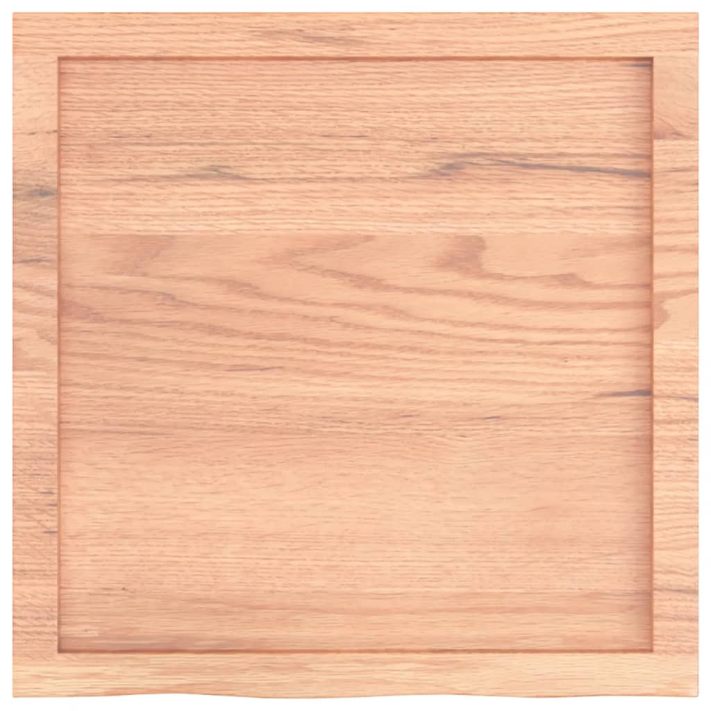 vidaXL Półka, brązowa, 60x60x(2-4) cm, lakierowane lite drewno dębowe