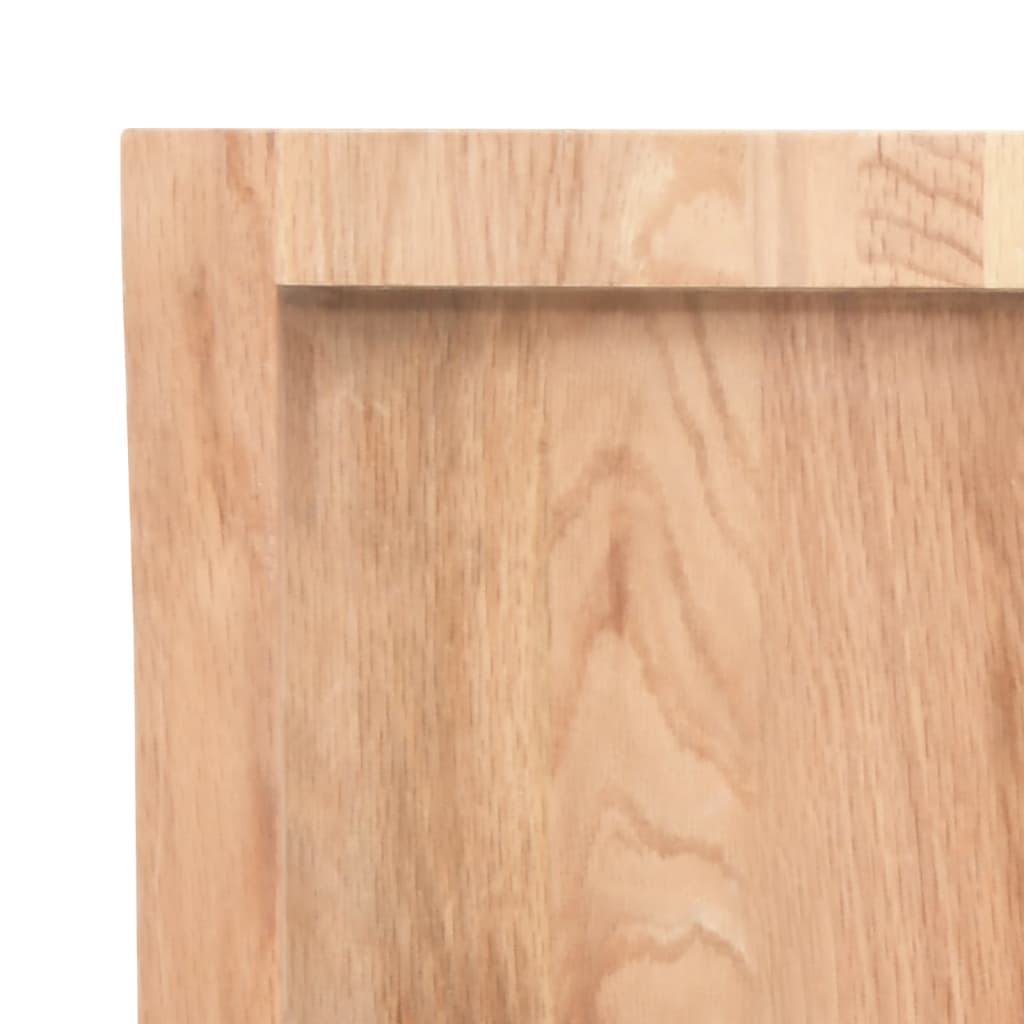 vidaXL Półka, brązowa, 60x60x(2-4) cm, lakierowane lite drewno dębowe