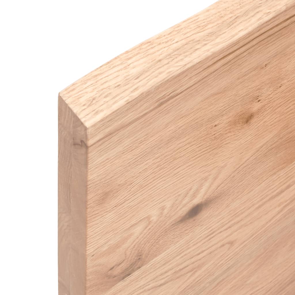 vidaXL Półka, brązowa, 60x60x(2-4) cm, lakierowane lite drewno dębowe