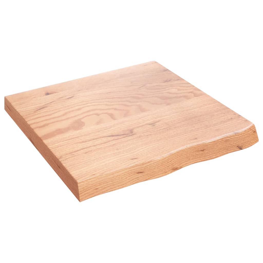 vidaXL Półka, brązowa, 60x60x(2-6) cm, lakierowane lite drewno dębowe