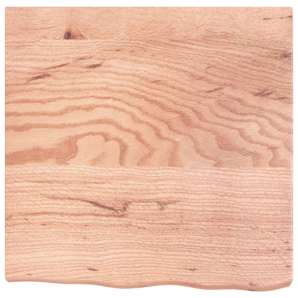 vidaXL Półka, brązowa, 60x60x(2-6) cm, lakierowane lite drewno dębowe