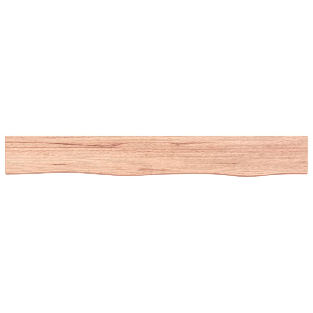 vidaXL Półka, jasnobrązowa, 80x10x4 cm, lakierowane lite drewno dębowe