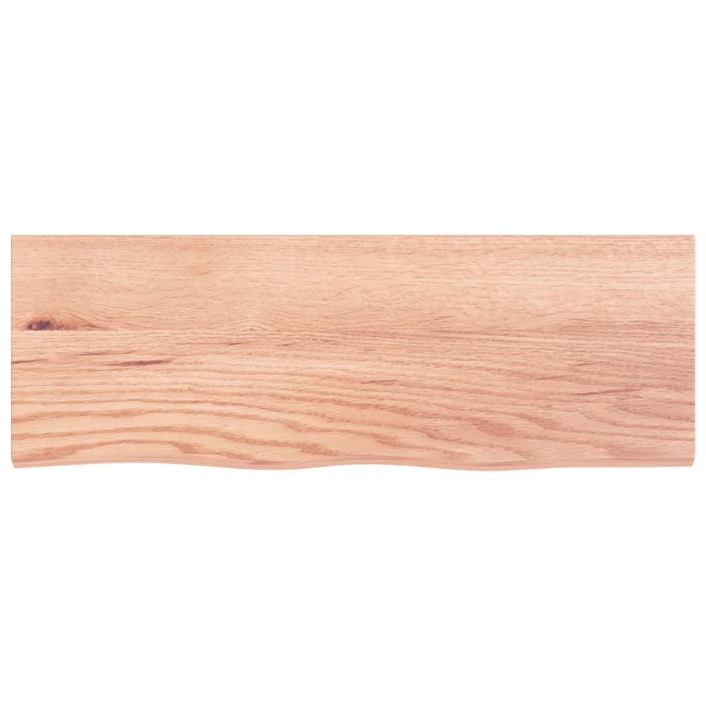vidaXL Półka, jasnobrązowa, 80x30x2 cm, lakierowane lite drewno dębowe