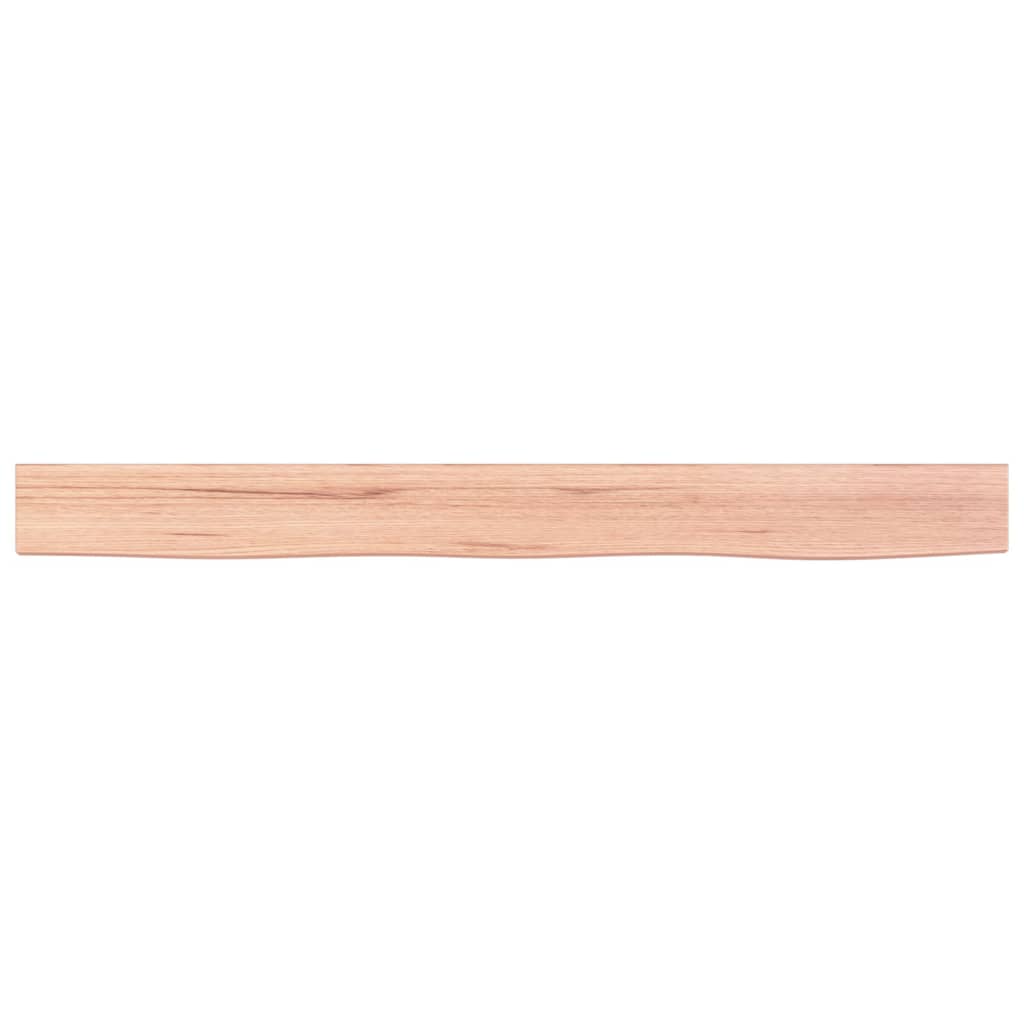 vidaXL Półka, jasnobrązowa, 100x10x2cm, lakierowane lite drewno dębowe