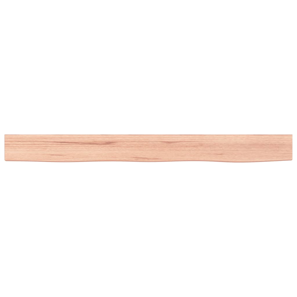 vidaXL Półka, jasnobrązowa, 100x10x4cm, lakierowane lite drewno dębowe