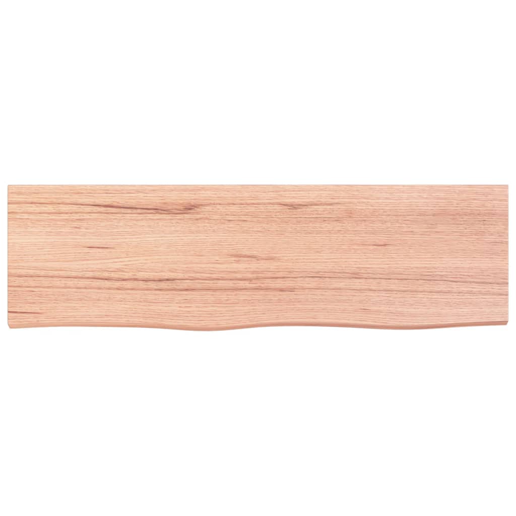 vidaXL Półka, jasnobrązowa, 100x30x2cm, lakierowane lite drewno dębowe