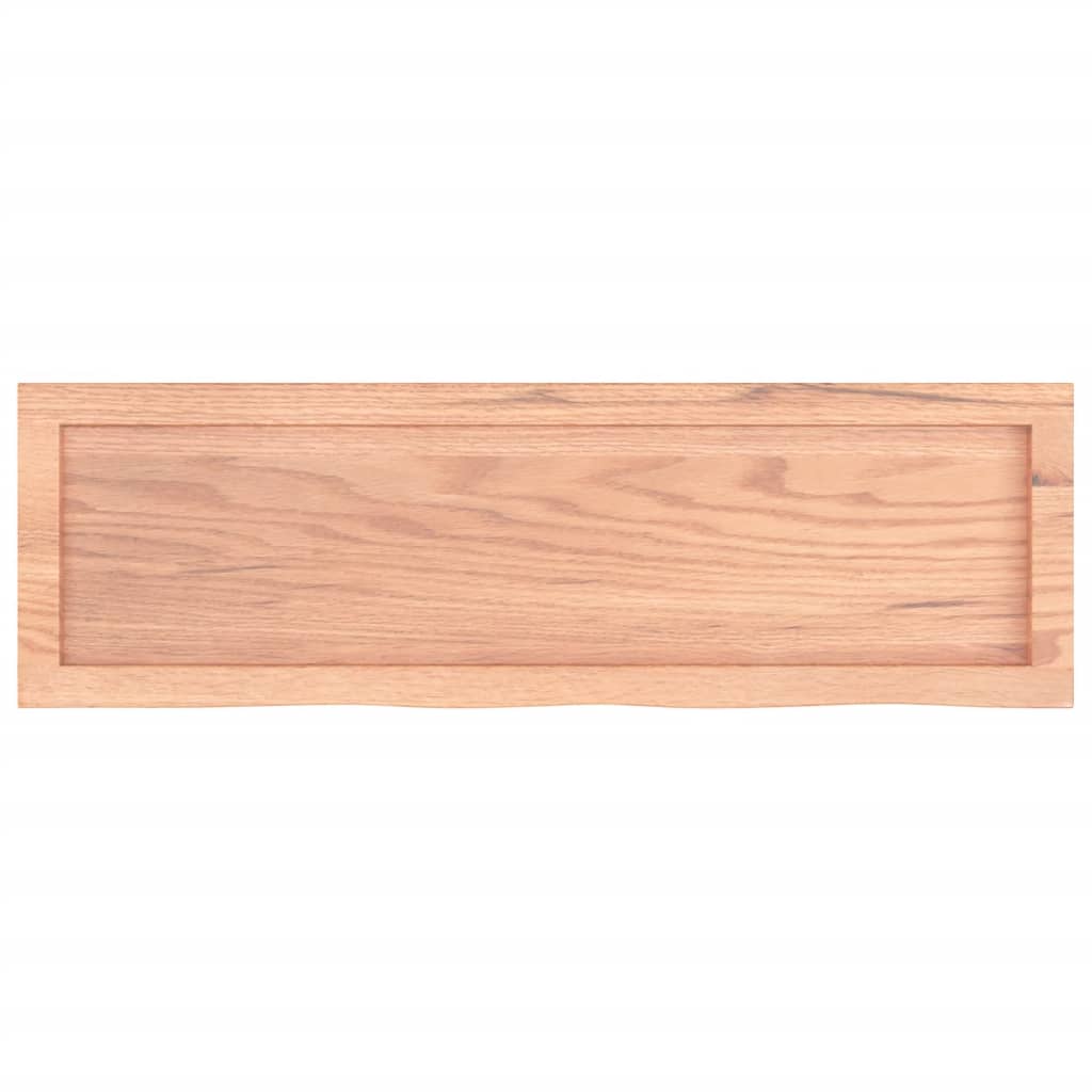vidaXL Półka, brązowa, 100x30x(2-6) cm, lakierowane lite drewno dębowe