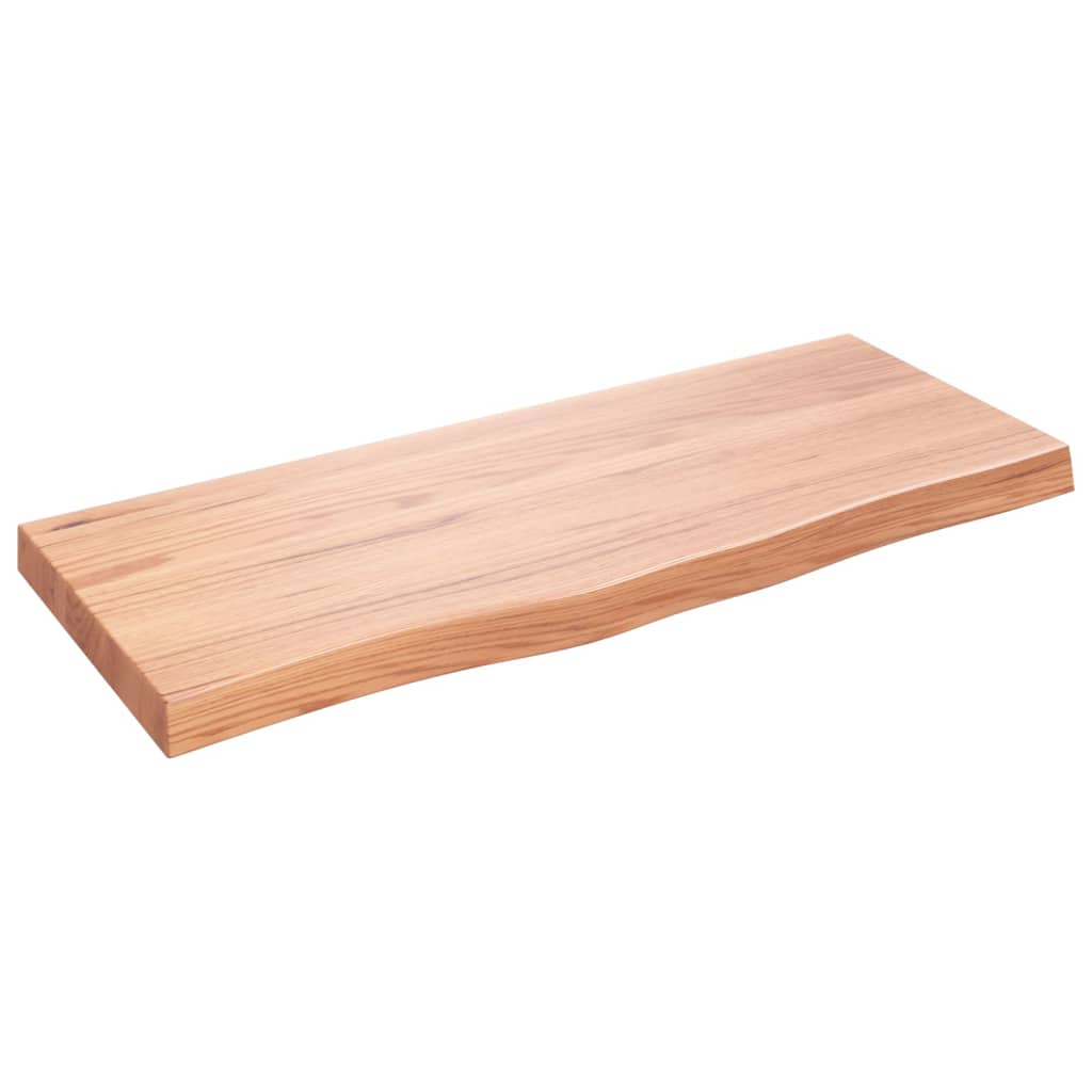 vidaXL Półka, brązowa, 100x40x(2-6) cm, lakierowane lite drewno dębowe