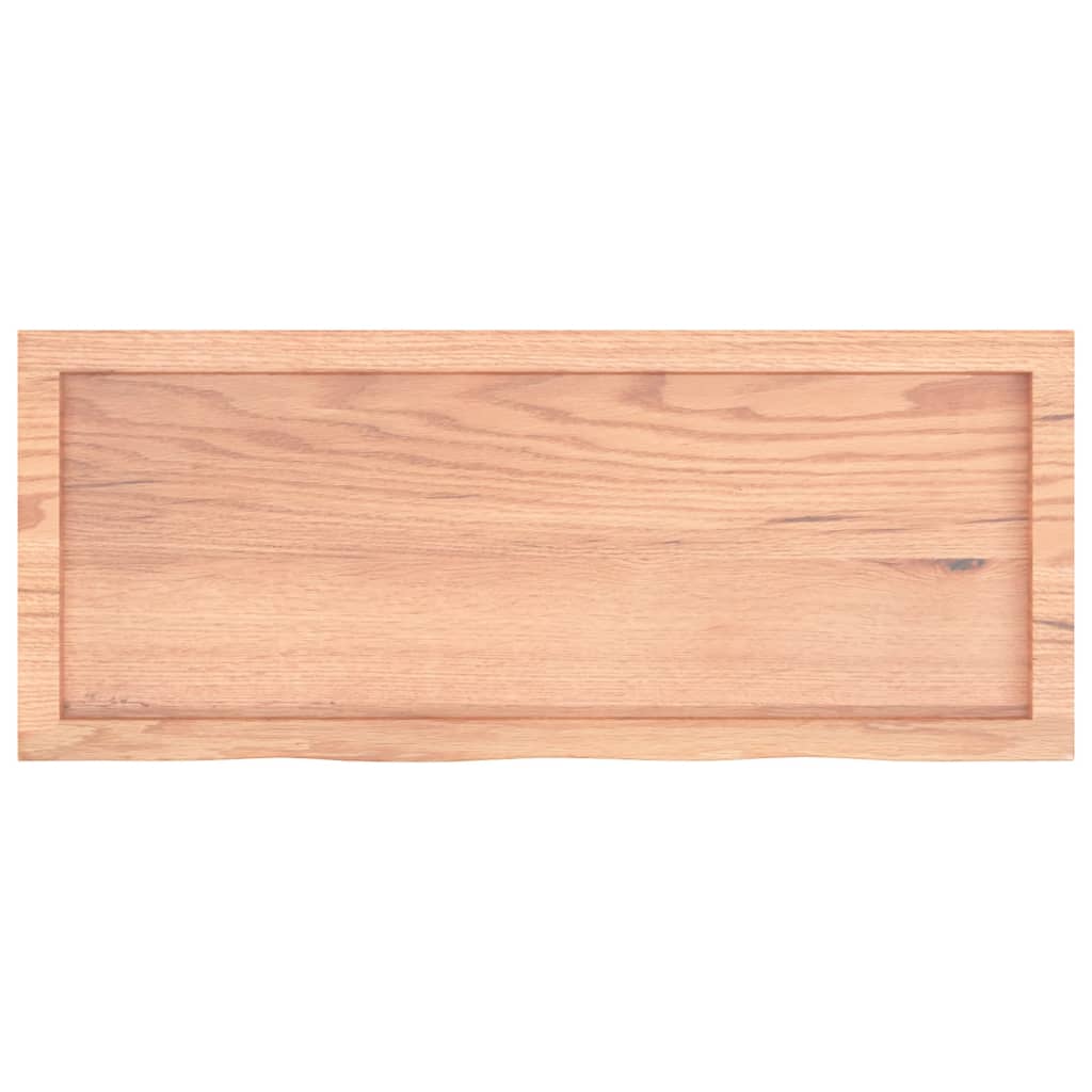 vidaXL Półka, brązowa, 100x40x(2-6) cm, lakierowane lite drewno dębowe