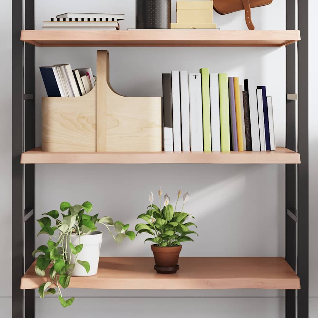 vidaXL Półka, brązowa, 100x50x(2-4) cm, lakierowane lite drewno dębowe