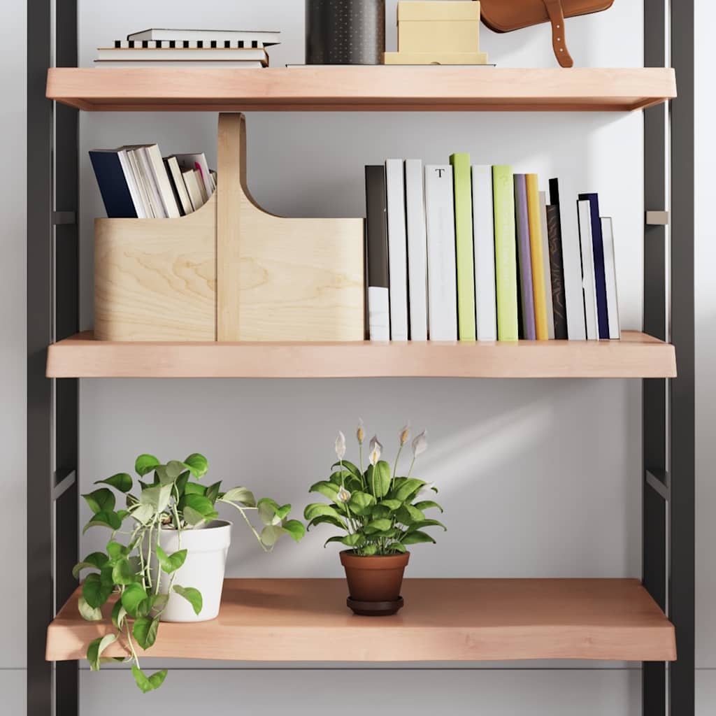 vidaXL Półka, brązowa, 100x50x(2-6) cm, lakierowane lite drewno dębowe
