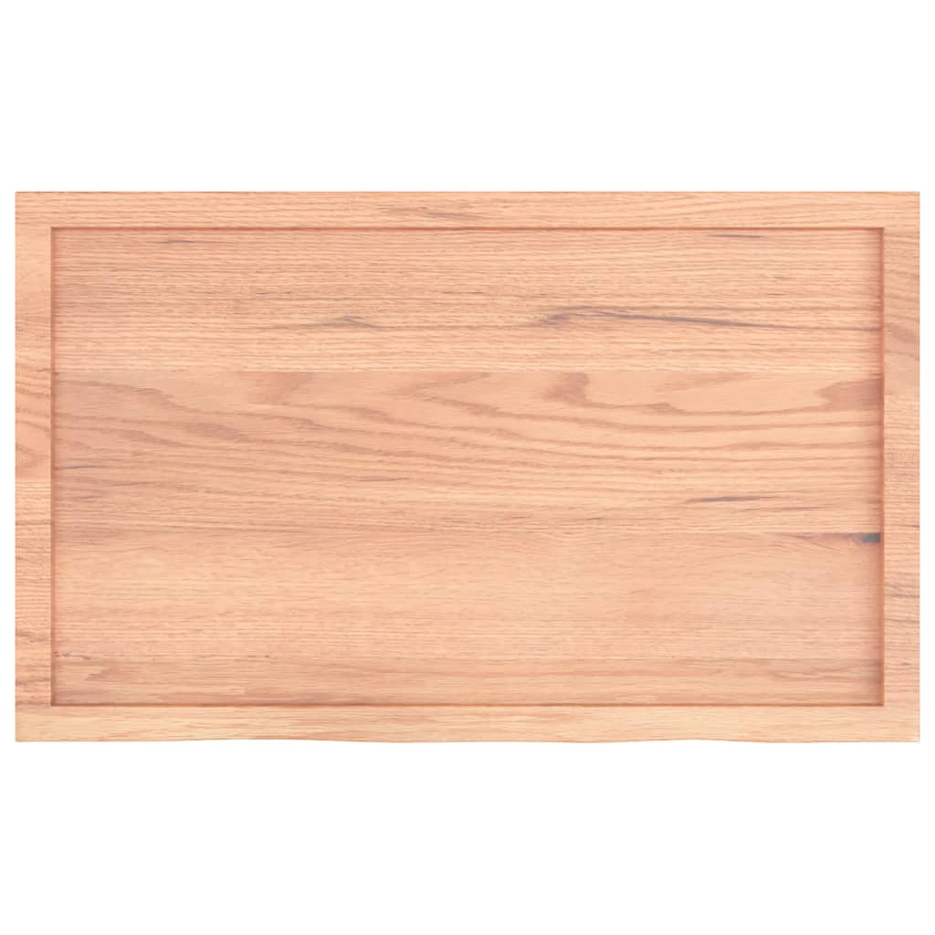 vidaXL Półka, brązowa, 100x60x(2-6) cm, lakierowane lite drewno dębowe