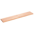 vidaXL Półka, brązowa, 160x30x(2-4) cm, lakierowane lite drewno dębowe