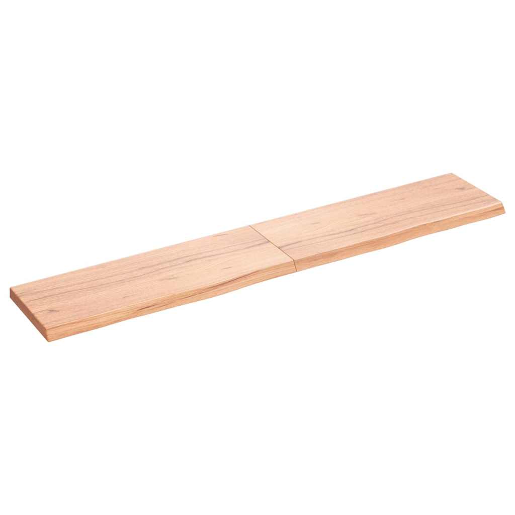 vidaXL Półka, brązowa, 160x30x(2-4) cm, lakierowane lite drewno dębowe