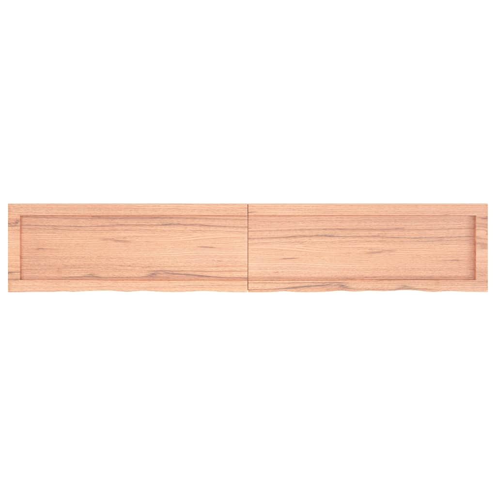 vidaXL Półka, brązowa, 160x30x(2-4) cm, lakierowane lite drewno dębowe