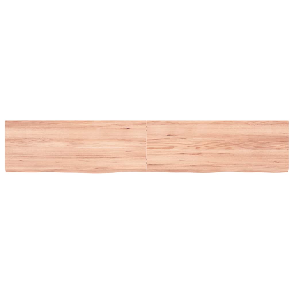 vidaXL Półka, brązowa, 160x30x(2-4) cm, lakierowane lite drewno dębowe