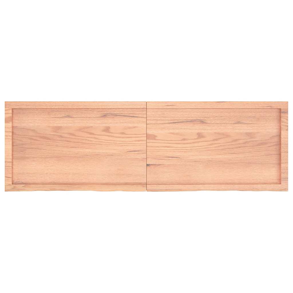 vidaXL Półka, brązowa, 160x50x(2-4) cm, lakierowane lite drewno dębowe