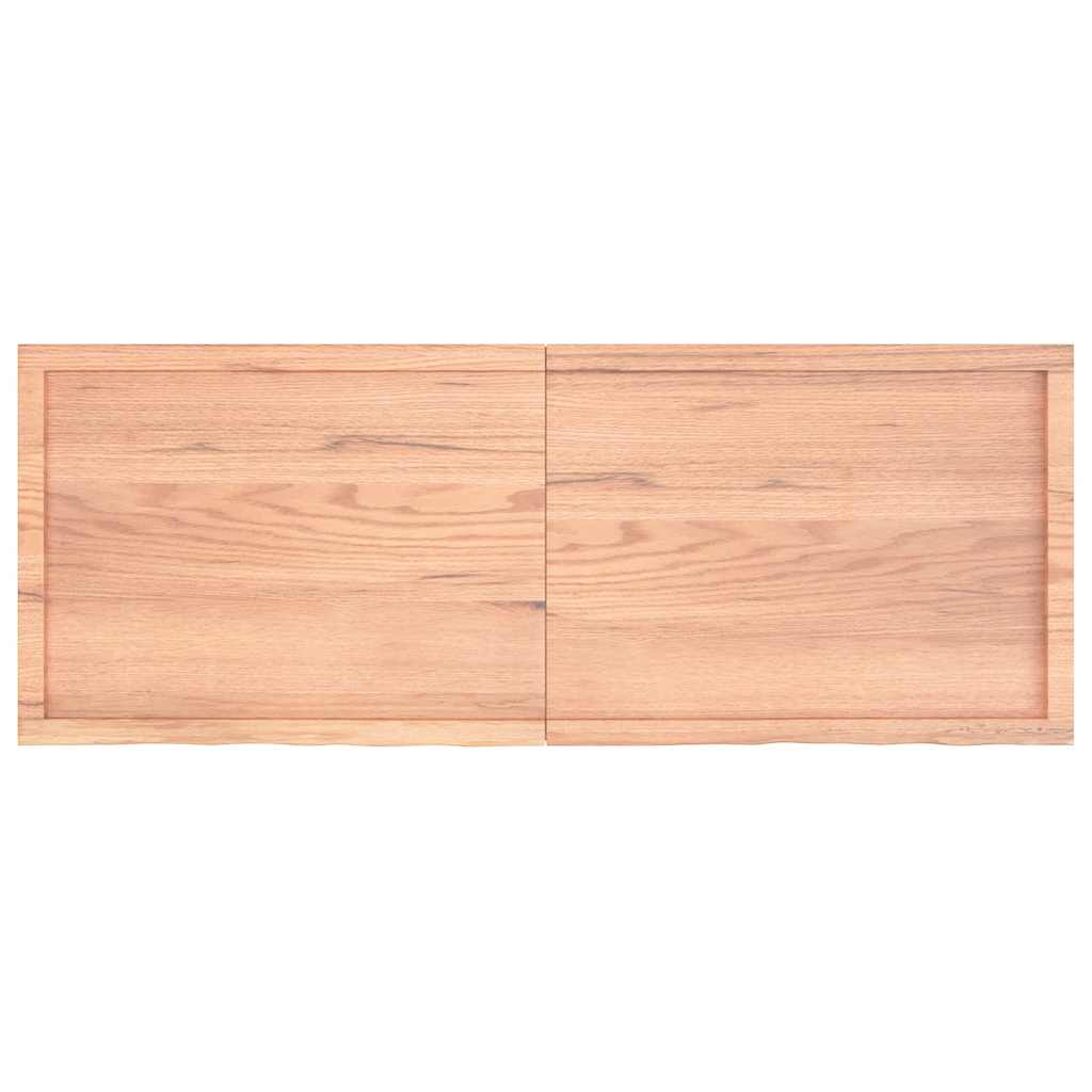 vidaXL Półka, brązowa, 160x60x(2-4) cm, lakierowane lite drewno dębowe