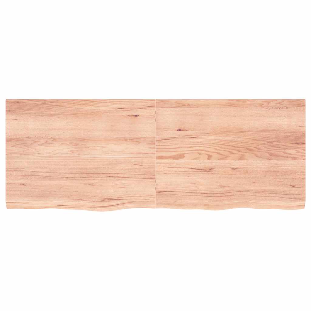 vidaXL Półka, brązowa, 160x60x(2-4) cm, lakierowane lite drewno dębowe