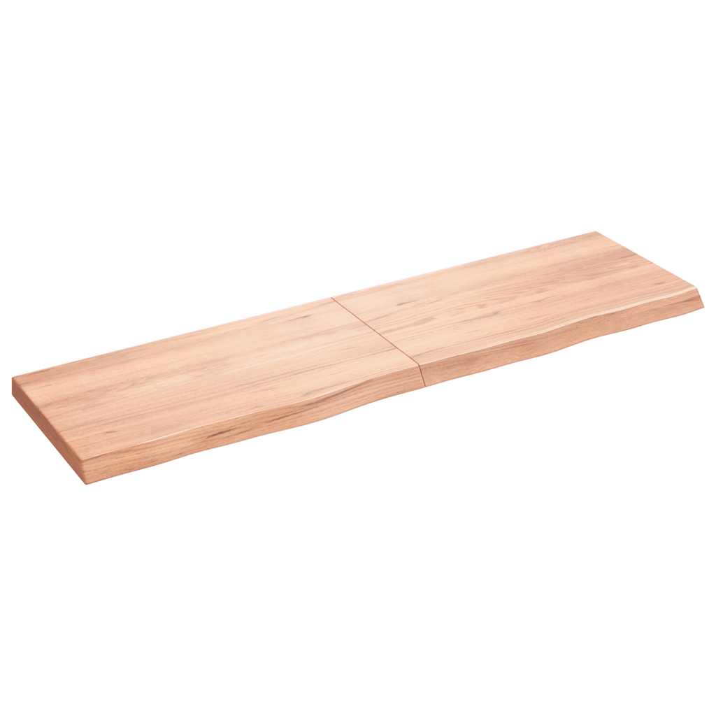 vidaXL Półka, brązowa, 180x50x(2-6) cm, lakierowane lite drewno dębowe
