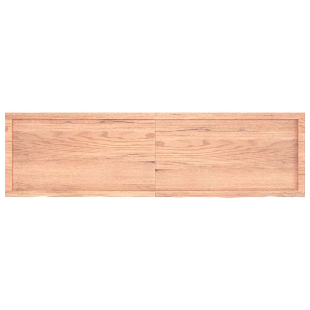 vidaXL Półka, brązowa, 180x50x(2-6) cm, lakierowane lite drewno dębowe