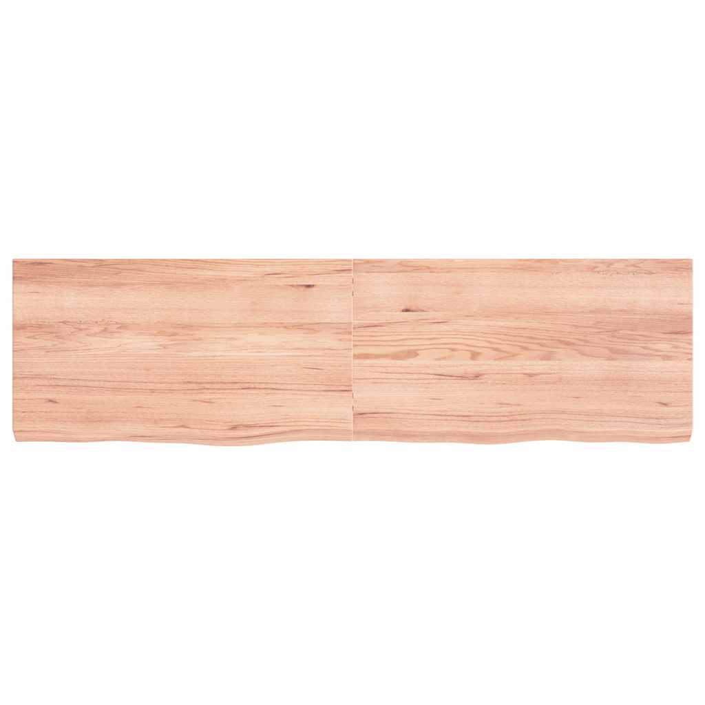 vidaXL Półka, brązowa, 180x50x(2-6) cm, lakierowane lite drewno dębowe