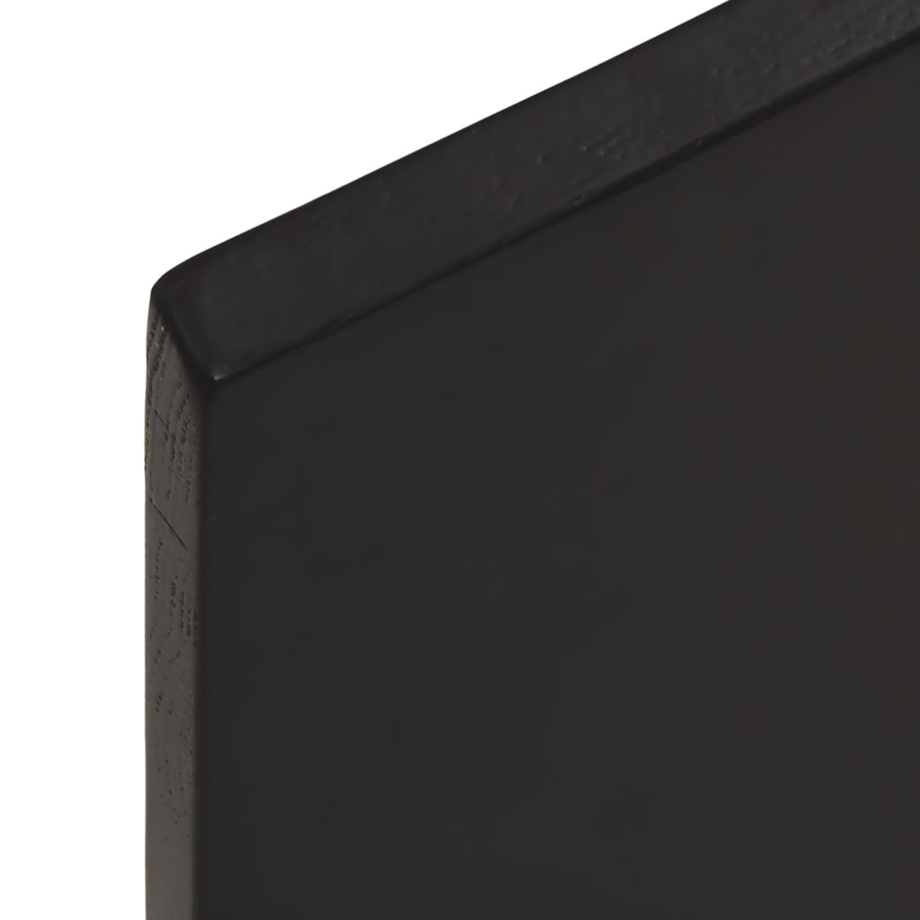 vidaXL Półka, ciemnobrązowa, 40x20x2 cm, wykończone lite drewno dębowe