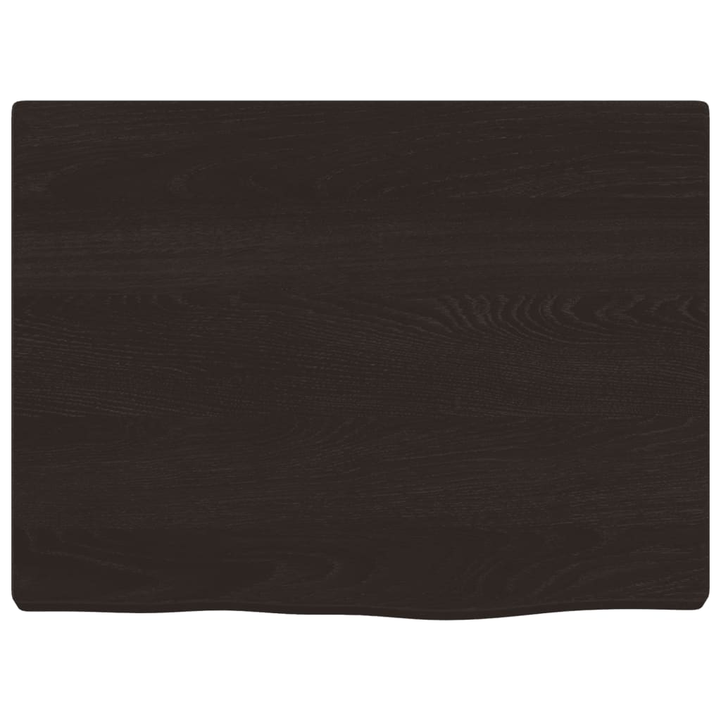 vidaXL Półka, ciemnobrązowa, 40x30x2 cm, wykończone lite drewno dębowe