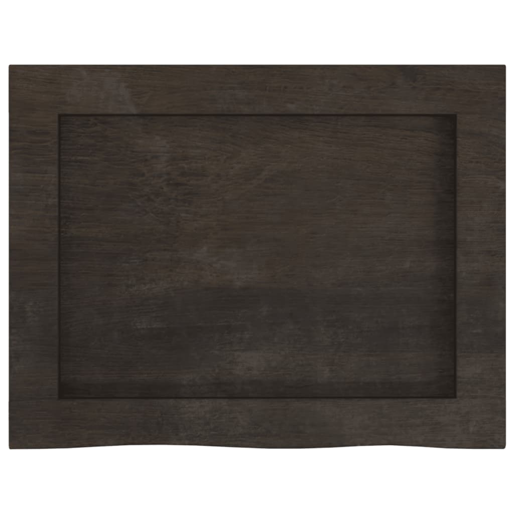 vidaXL Półka, ciemnobrązowa, 40x30x(2-4) cm, wykończone drewno dębowe