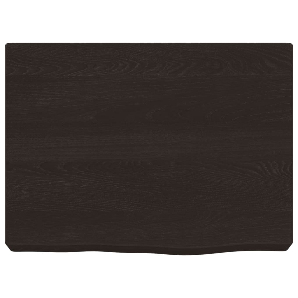 vidaXL Półka, ciemnobrązowa, 40x30x(2-6) cm, wykończone drewno dębowe