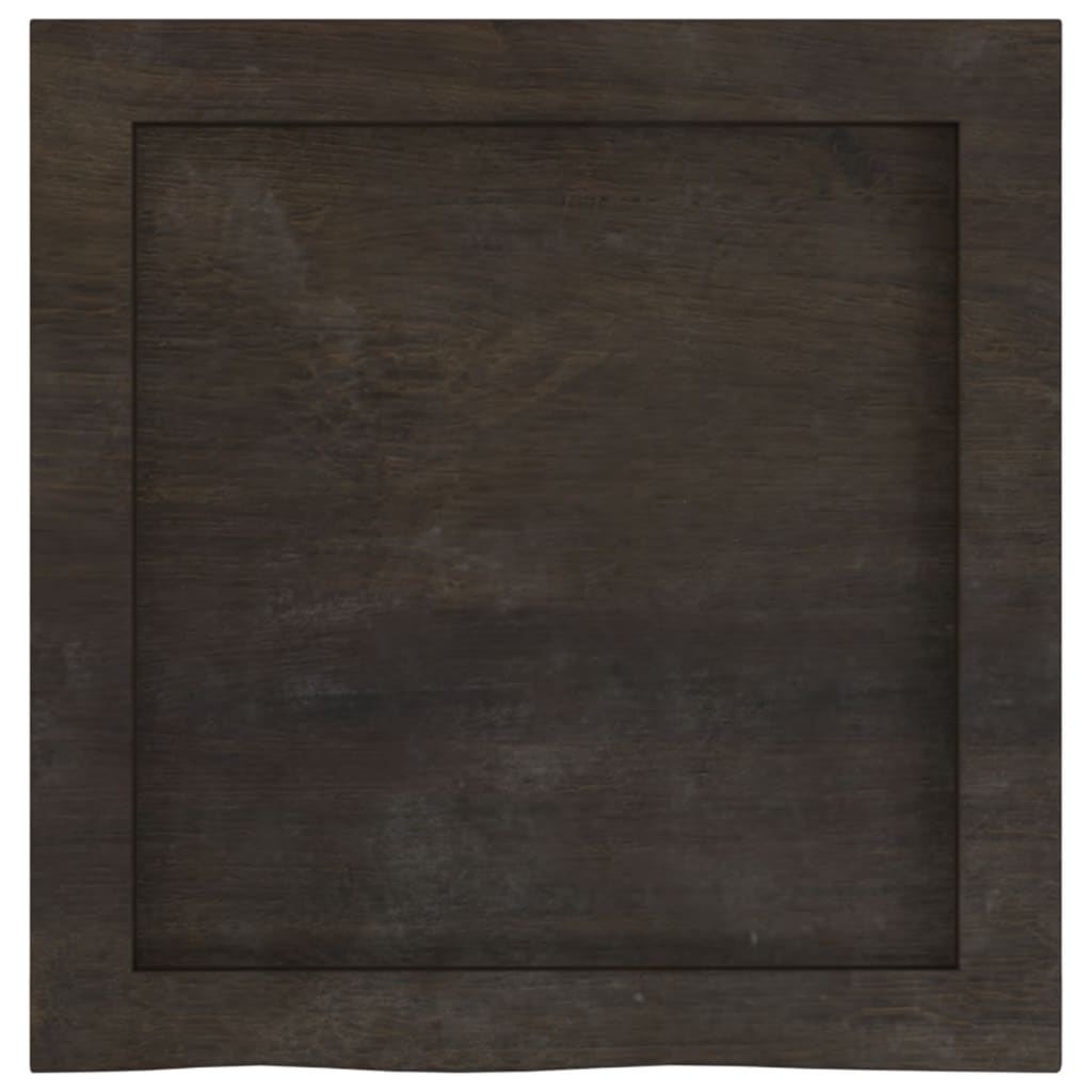 vidaXL Półka, ciemnobrązowa, 40x40x(2-4) cm, wykończone drewno dębowe