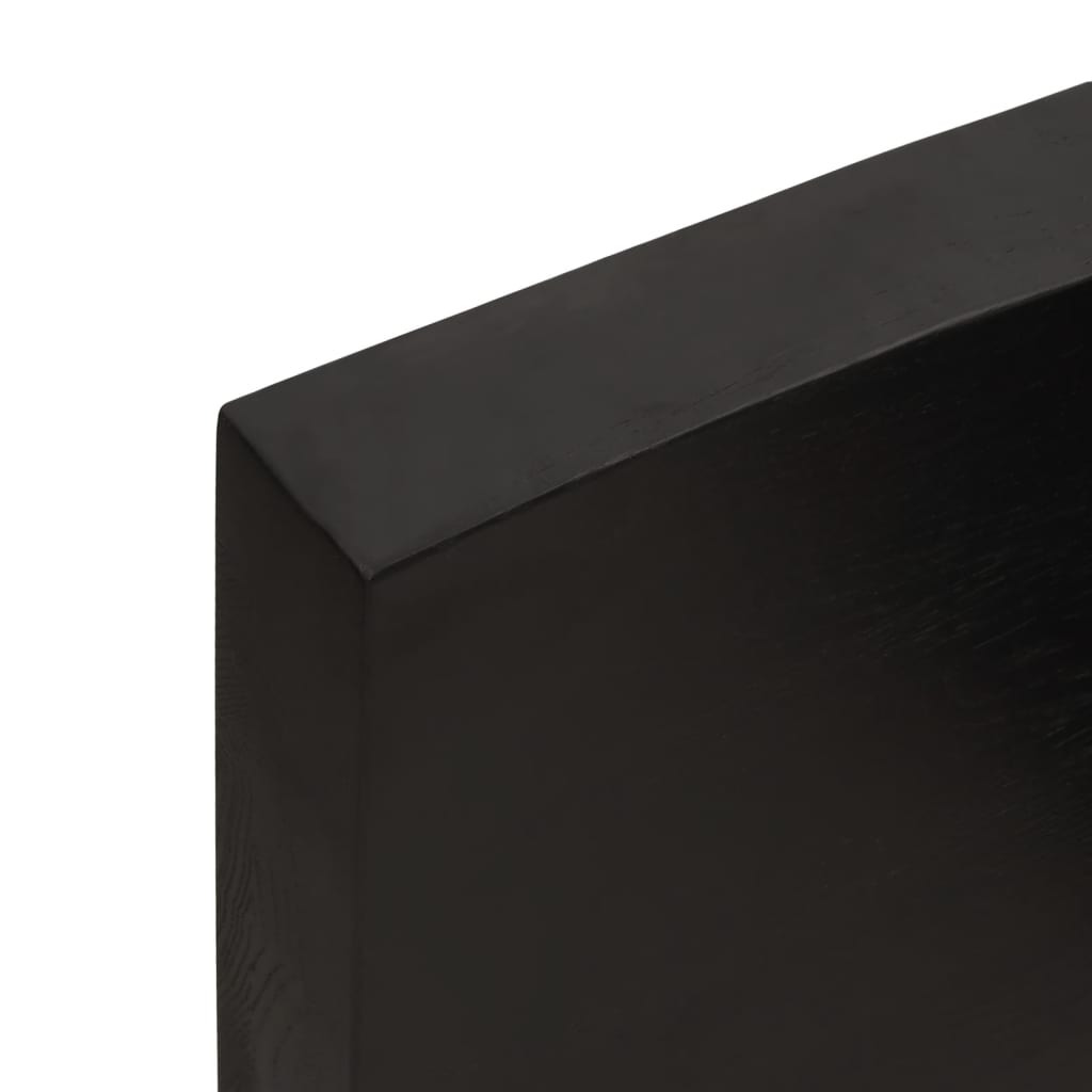 vidaXL Półka, ciemnobrązowa, 40x60x(2-6) cm, wykończone drewno dębowe