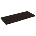 vidaXL Półka, ciemnobrązowa, 120x50x(2-4) cm, wykończone drewno dębowe