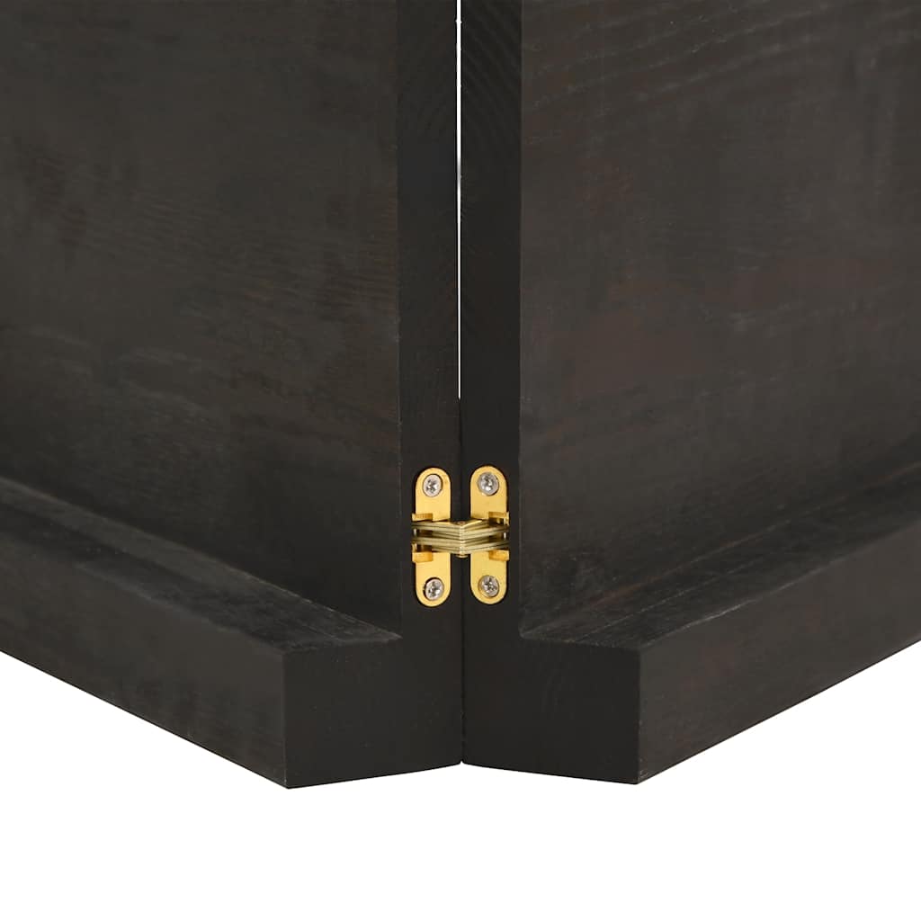 vidaXL Półka, ciemnobrązowa, 120x60x(2-6) cm, wykończone drewno dębowe