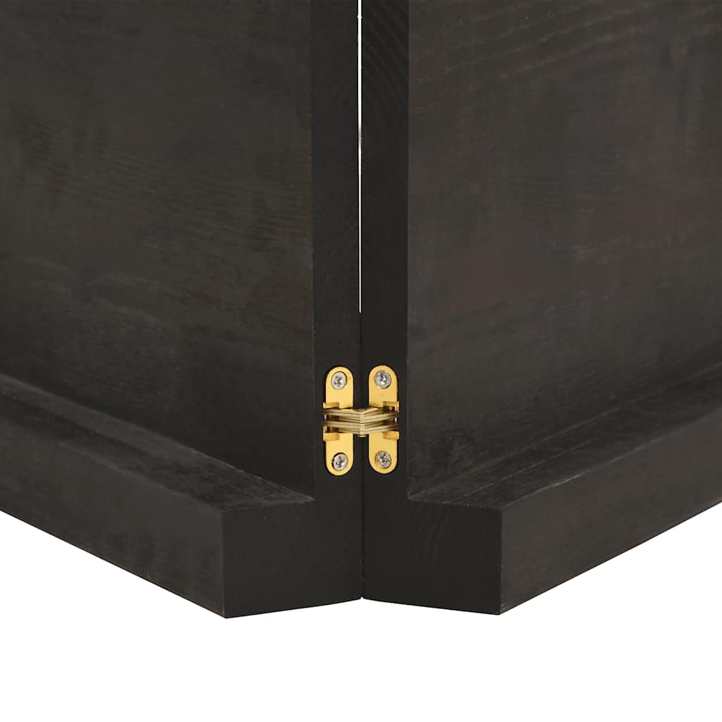 vidaXL Półka, ciemnobrązowa, 140x50x(2-6) cm, wykończone drewno dębowe