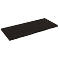 vidaXL Półka, ciemnobrązowa, 140x60x(2-4) cm, wykończone drewno dębowe