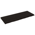 vidaXL Półka, ciemnobrązowa, 160x60x(2-6) cm, wykończone drewno dębowe